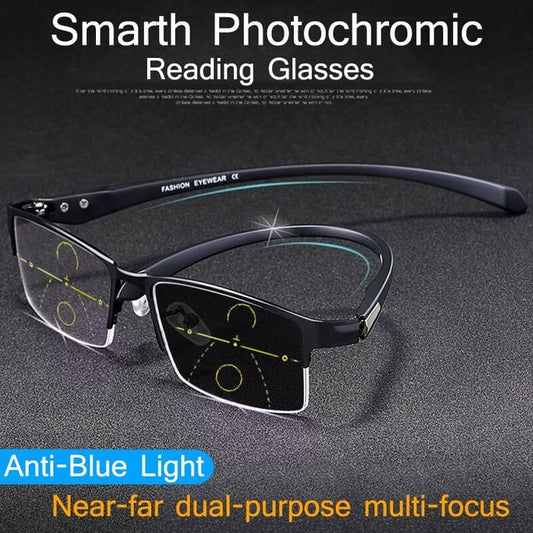 Glosrity Titanium progressive far and near dual-use reading glasses-FR