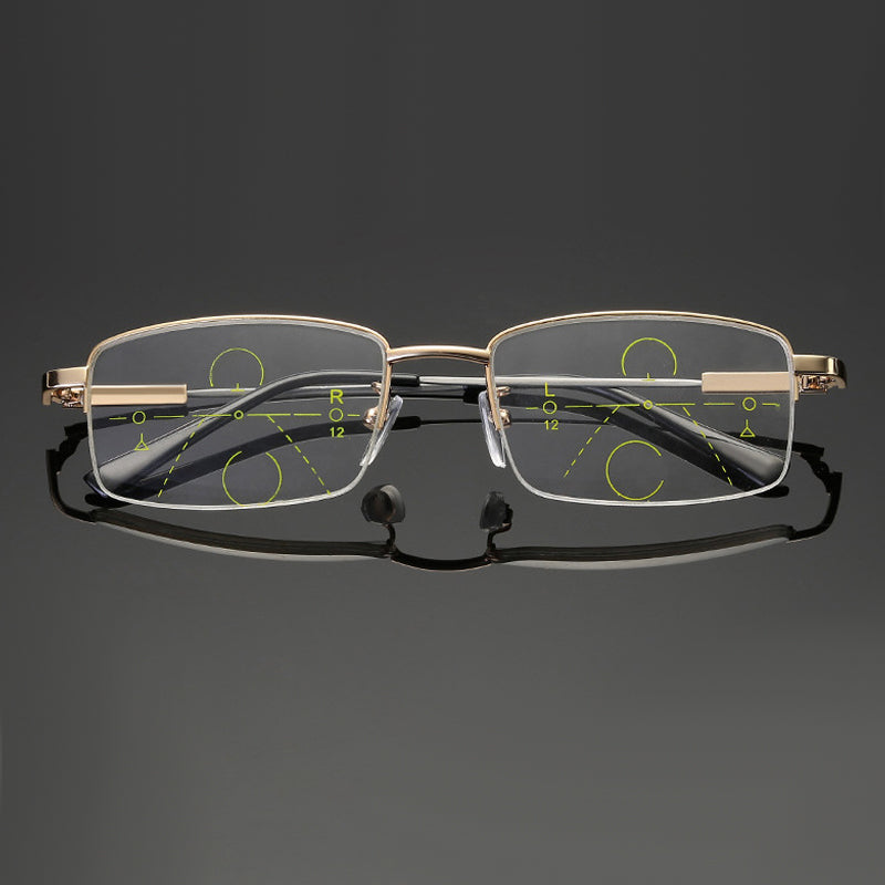 Glosrity Titanium progressive far and near dual-use reading glasses-IT