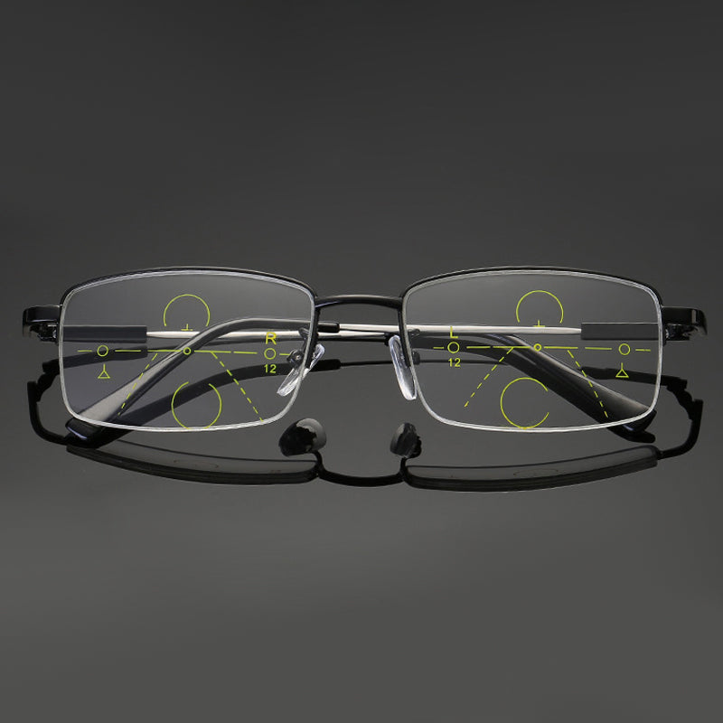 Glosrity Titanium progressive far and near dual-use reading glasses-PL